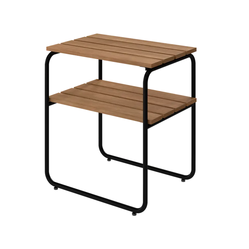 Snabb frakt L45 Sidobord, Teak / Svart