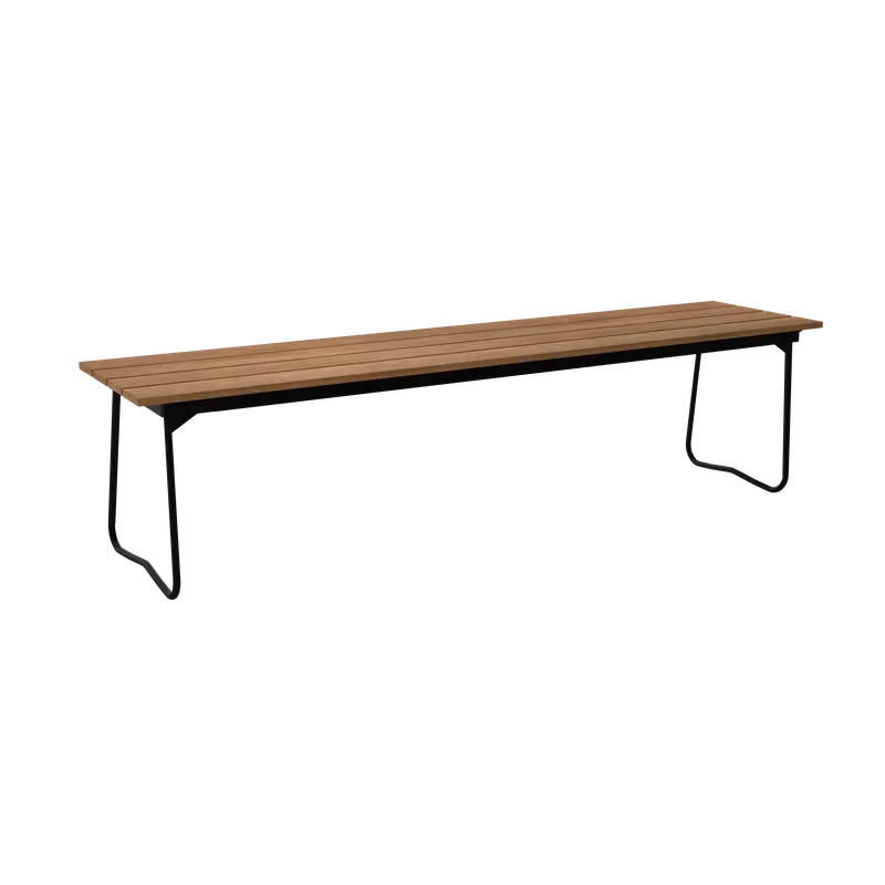 Endast idag Bänk 9 170 cm, Teak / Svart Stål