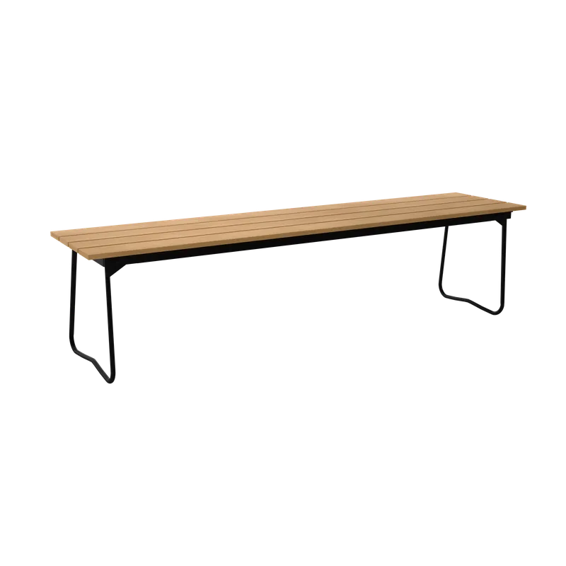Bänk 9 170 cm, Oljad Ek / Svart Stål Erbjudandepris
