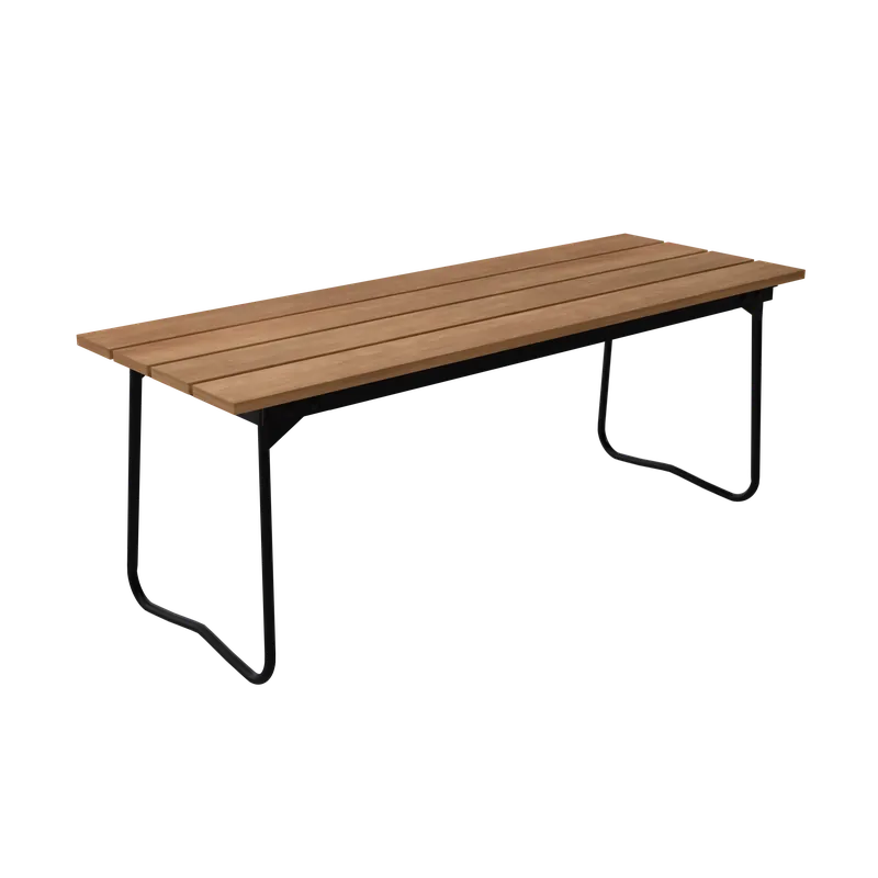Bänk 8 110 cm, Teak / Svart Stål Reapris