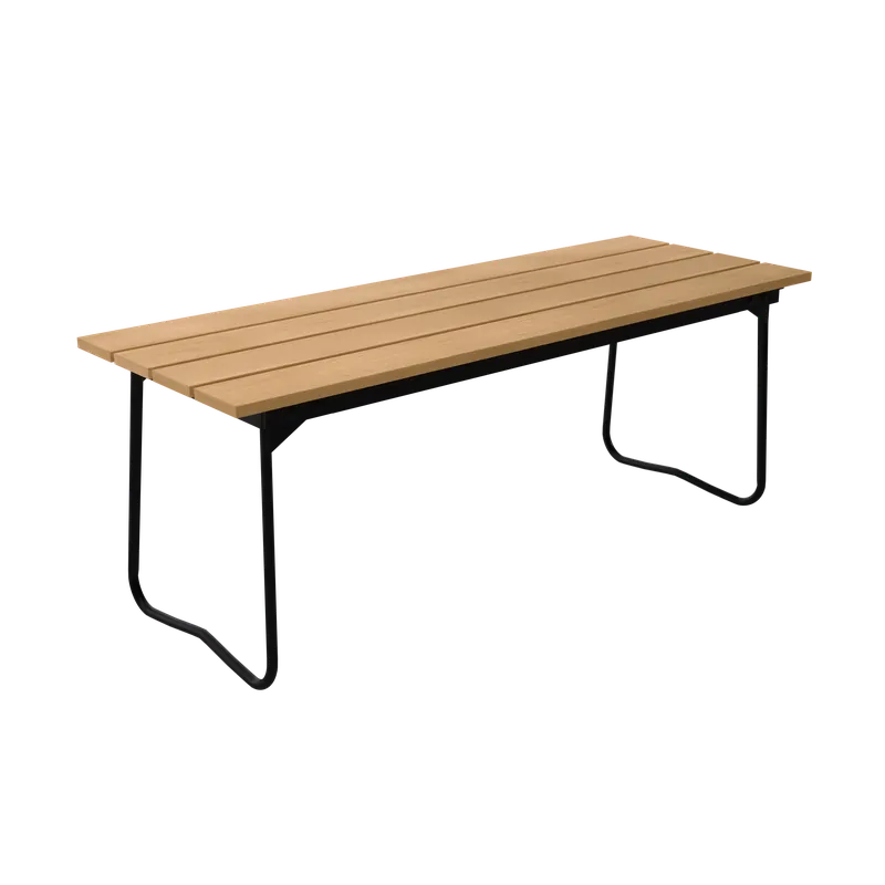 Bänk 8 110 cm, Oljad Ek / Svart Stål Snabb frakt