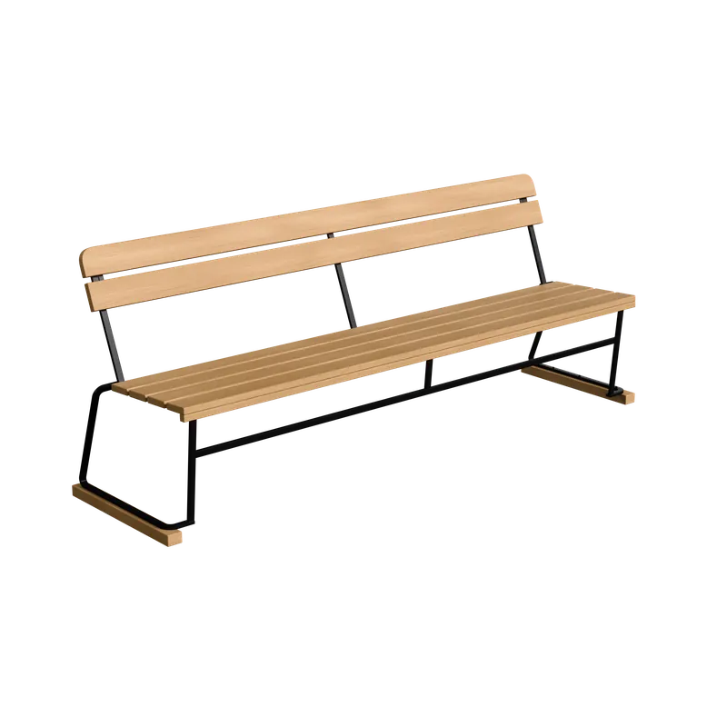 Soffa 5 204 cm, Oljad Ek / Svart Stål Beställ idag