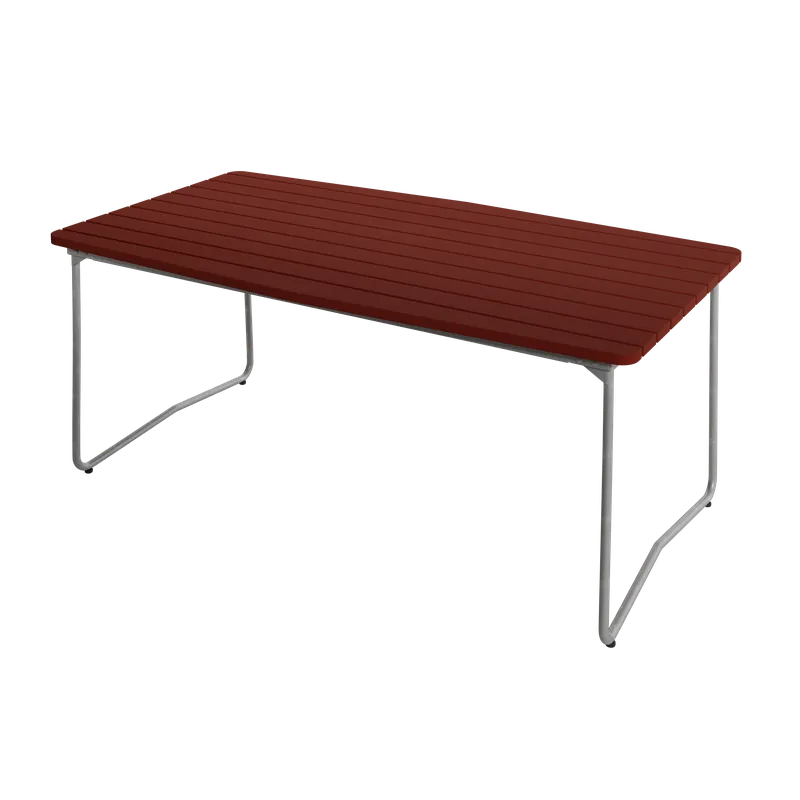 B31 Bord 92x170 cm, Mörkröd / Varmförzinkat Stål Rabatter