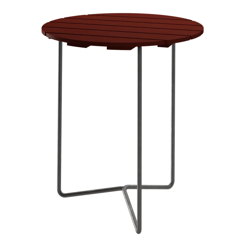 6B Bord Ø60 cm, Mörkröd / Svart Reapris