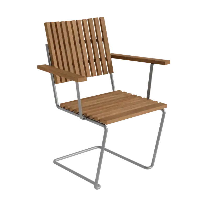 Bovik Fåtölj, Teak / Varmförzinkat Stål Snabb frakt