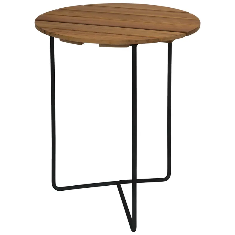 Table 6B 60 Dark red oak with black steel base Köp nu