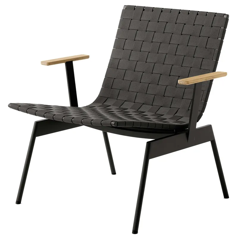 Outlet Ville AV45 Loungefåtölj Med Armstöd, Warm Black