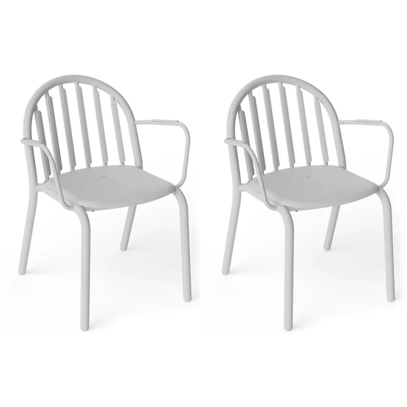 Fred's Karmstol 2-pack, Ljusgrå Premium