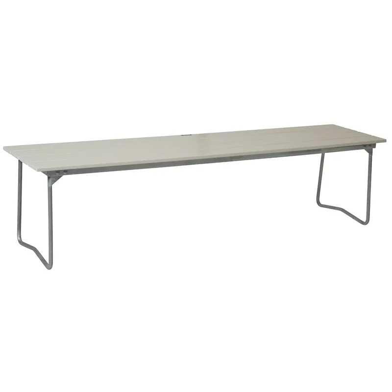 Snabb frakt Bänk 9 170 cm, Vitlackad Ek / Varmförzinkat Stål