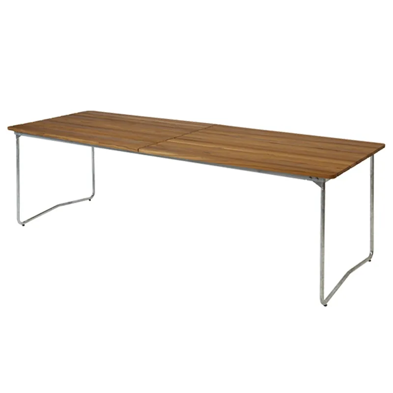 B31 Bord 92x230 cm, Obehandlad Teak / Varmförzinkat Stål Köp nu