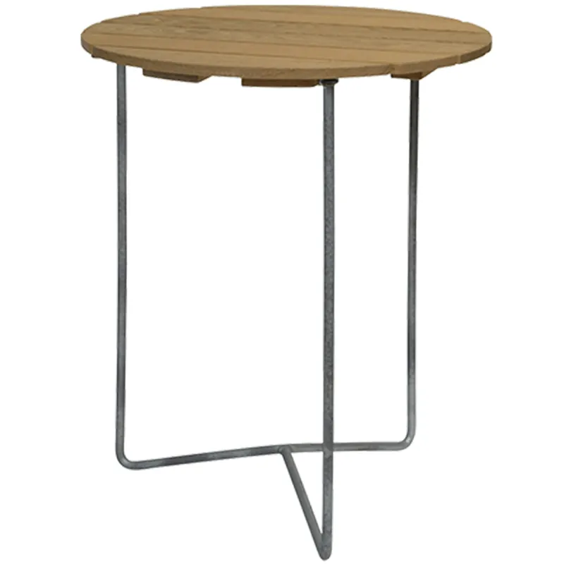 6B Bord Ø60 cm, Oljad Ek / Varmförzinkat Stål Reapris