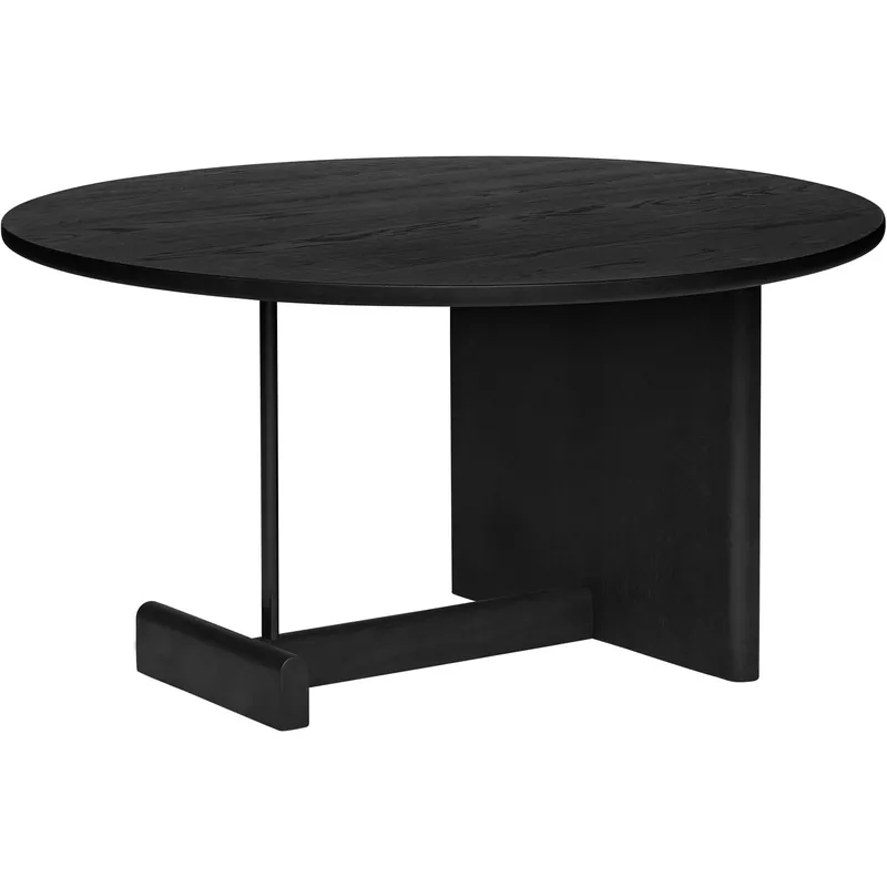 Koku Soffbord Runt H:42 cm, Svartbetsad Ek Fynd