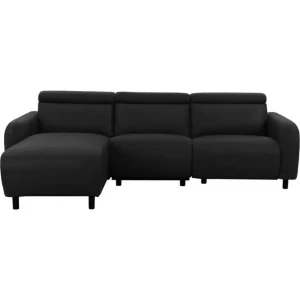 Loft24 Reclinersoffa med hörn Loft24 Skaane Reclinersoffa 3-sits Black Artificial leather - Möbler Köp online