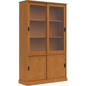 Loft24 Harry Vitrinskåp 115x190 cm Natur - Förvaring Outlet