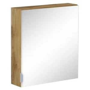 Loft24 Atlas Väggskåp med Spegel 60x65 cm Natur - Förvaring Rea