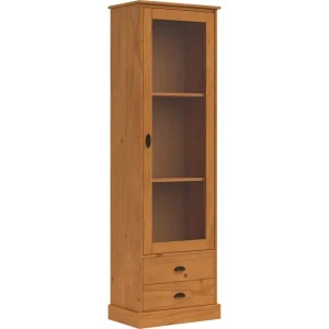 Nyhet Loft24 Harry Vitrinskåp 55x180 cm Natur - Förvaring