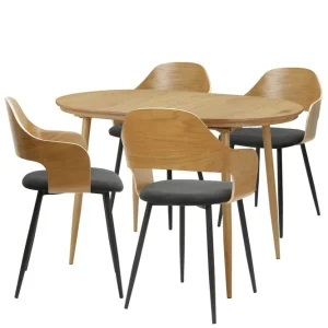Populär Loft24 Matgrupper Loft24 Graham Matgrupp 4-sits Svart,Brun - Möbler