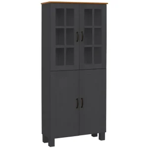 Loft24 Alby Högskåp till Badrum 130x75x30 cm Grå - Förvaring Rabatt