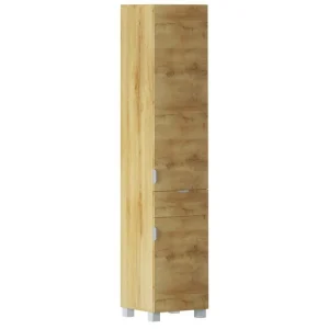Rabatter Loft24 Atlas Högskåp till Badrum 181x38x36 cm Natur - Förvaring