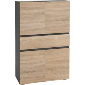 Premium Loft24 Wisla Högskåp till Badrum 130x76x35 cm Grå - Förvaring