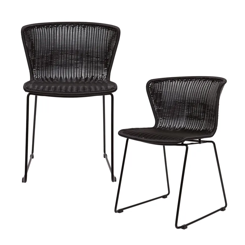 WOOOD Matstol Wings 2-pack Utomhus Svart - Möbler Fynd