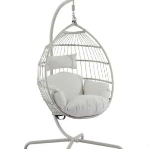 Trygg betalning Comfort Garden Corvin Hängstol med stativ utomhus - Äggstol i stål Beige - Utemöbler & utemiljö