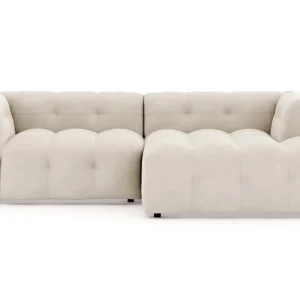 Andrarum Puffy 3-sits bubblig soffa med divan höger Beige - Möbler Rabatter