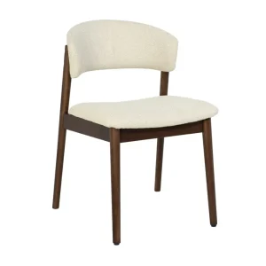 Endast denna vecka Andrarum Nala Matstol i trä med tygsits Valnöt/Beige - Möbler