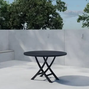 Fynd Venture Home Runt matbord Kenya 120 cm Utomhus Svart - Utemöbler & utemiljö