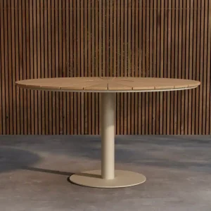 Nedsatt pris Venture Home Runt matbord Croft 120 cm Utomhus Beige - Utemöbler & utemiljö