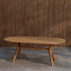Begränsat erbjudande Venture Home Ovalt matbord Kenya 200 cm Utomhus Natur - Utemöbler & utemiljö