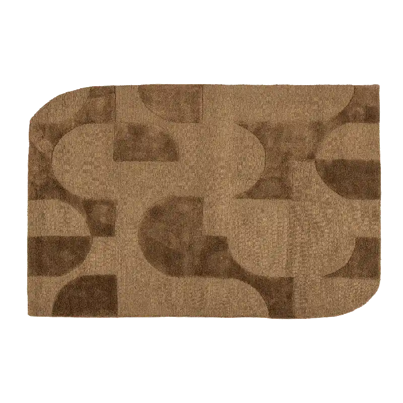 WOOOD Matta Livo 160x160 cm Brun - Textil & mattor Nedsatt pris