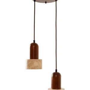 Norric Pendellampa Beige Valnöt - Belysning Outlet