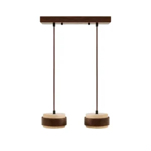 Nyhet Loloura Pendellampa Beige Valnöt - Belysning
