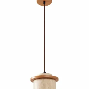 Premium Meyros Pendellampa Beige Och Ek - Belysning
