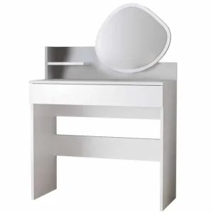 Bästa pris Fabrony Sminkbord med spegel 90 cm Vit - Möbler