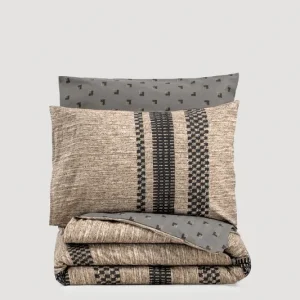 Trygg betalning Astryn Bäddset 240x220 cm Brun Svart Grå - Textil & mattor