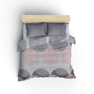 Dilsah Bäddset 240x220 cm Grå Rosa Vit - Textil & mattor Billigare
