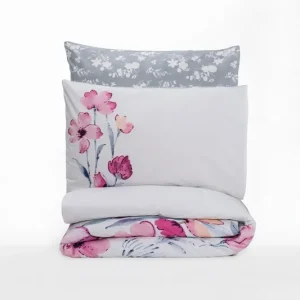 Reapris Carla Bäddset 140x200 cm Grå Vit Rosa - Textil & mattor