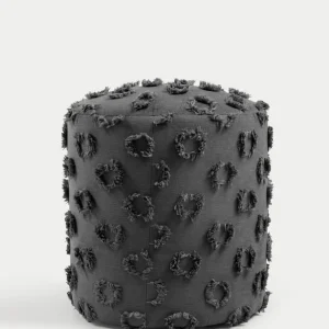 Rabatt Meric Sittpuff 40 cm Rund Antracit - Möbler