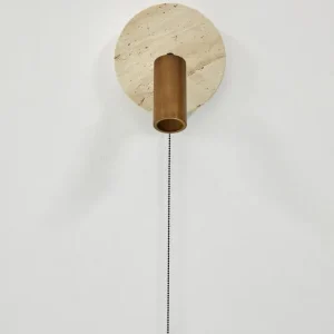 Billig Tharosel Vägglampa 21 cm Beige Ek - Belysning