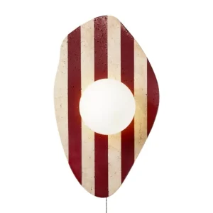 Torlic Vägglampa 10 cm Beige, Vit, Röd - Belysning Erbjudande