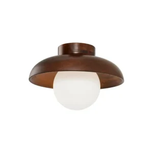 Beylin Vägglampa 24 cm Rund Valnöt Vit - Belysning Fynd