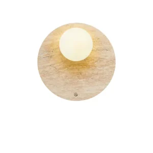 Erbjudande Kummer Vägglampa 10 cm Rund Beige Och Vit - Belysning