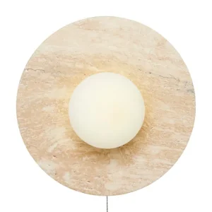 Kummer Vägglampa 12 cm Rund Beige - Belysning Rabatter