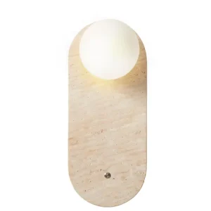 Populärt val Kummer Vägglampa 10 cm Oval Sliten Beige Vit - Belysning