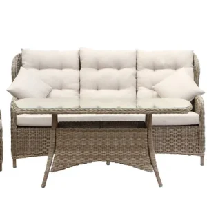 Nyhet Utemöbelgrupp Orleans recliner-lounge beige - Utemöbler & utemiljö