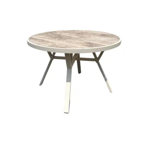 Utomhusbord Palermo rund Ø130 cm grå/beige - Utemöbler & utemiljö Reapris