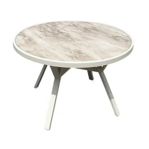 Populärt val Utomhusbord Palermo rund Ø110 cm grå/beige - Utemöbler & utemiljö