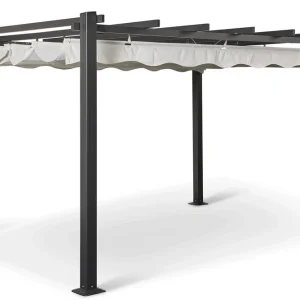 Nedsatt pris Trädgårdsgazebo SUNSET Pergola 3x4 m grå - Utemöbler & utemiljö